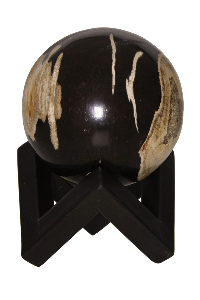 Petrified Wood Decorative Sphere | Andrew Martin | Woodfurniture.com