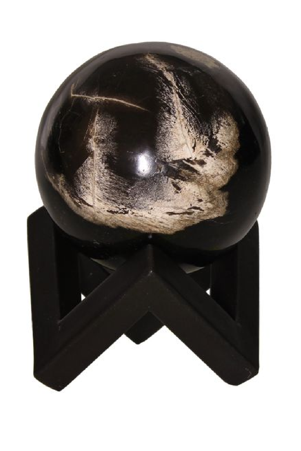 Petrified Wood Decorative Sphere | Andrew Martin | Woodfurniture.com