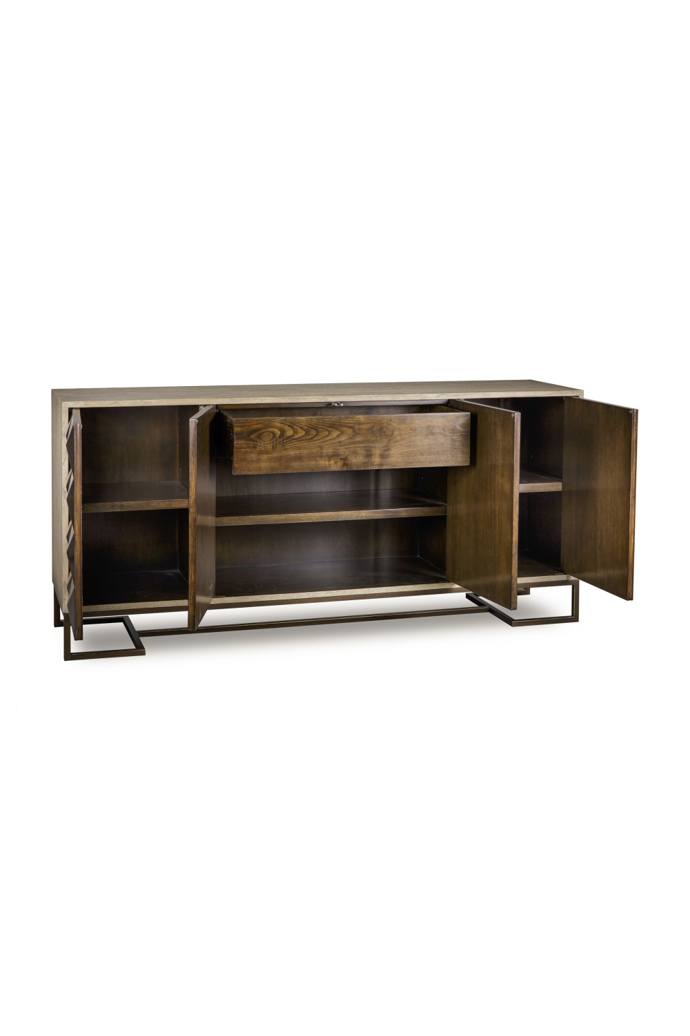 Oak and Walnut Geometrical Sideboard - Andrew Martin Casey | Woodfurniture.com