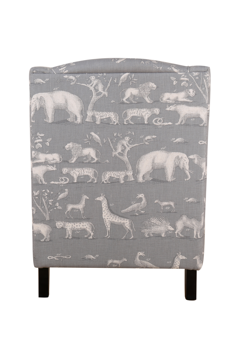 Gray Animal Motif Armchair | Andrew Martin Finbar | Woodfurniture.com
