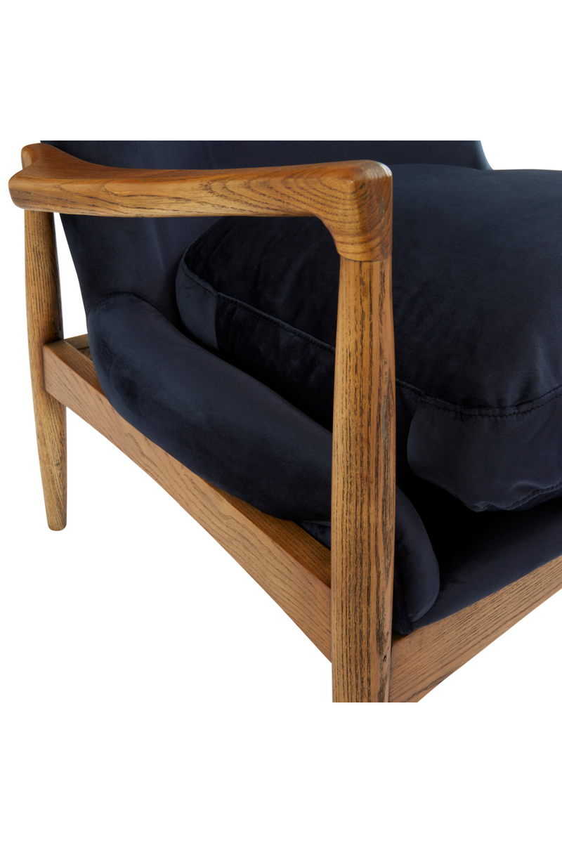 Blue Velvet Armchair | Andrew Martin Crispin | Woodfurniture.com