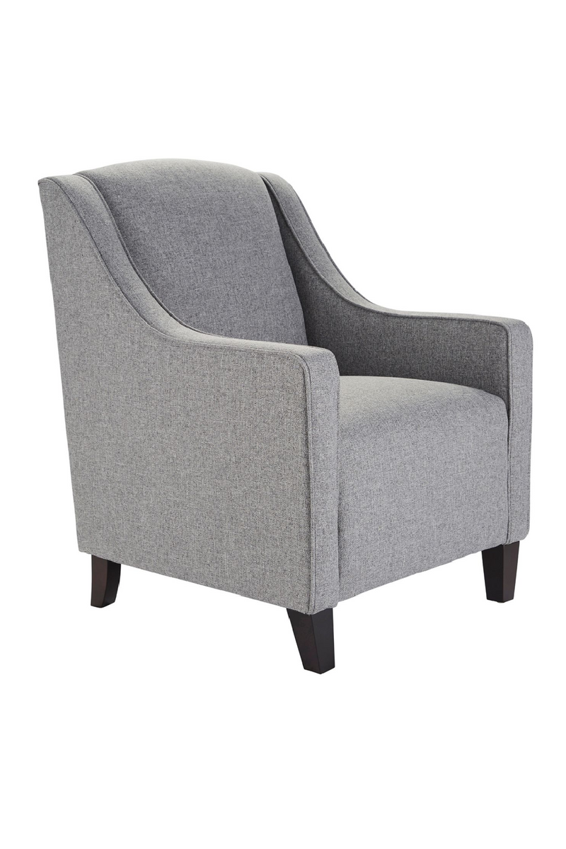 Gray Upholstery Curved Arms Chair | Andrew Martin Finbar | Woodfurniture.com