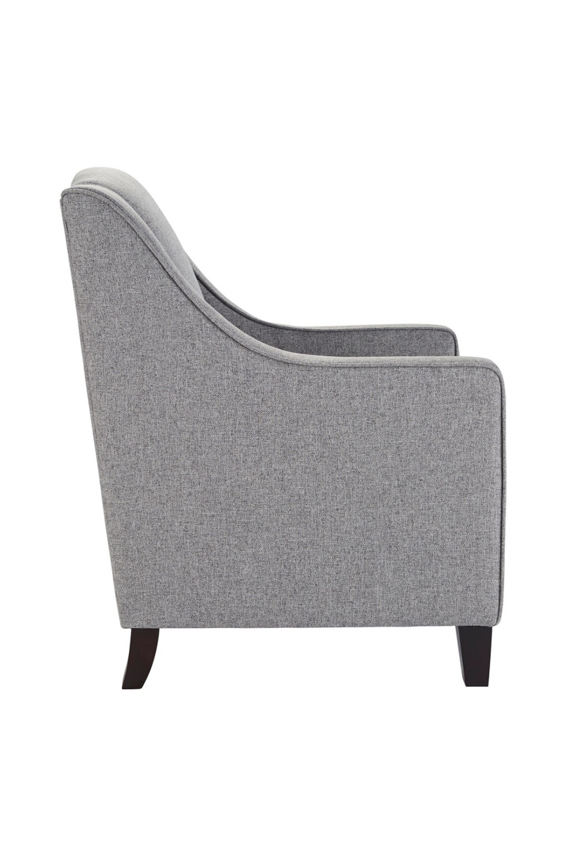Gray Upholstery Curved Arms Chair | Andrew Martin Finbar | Woodfurniture.com