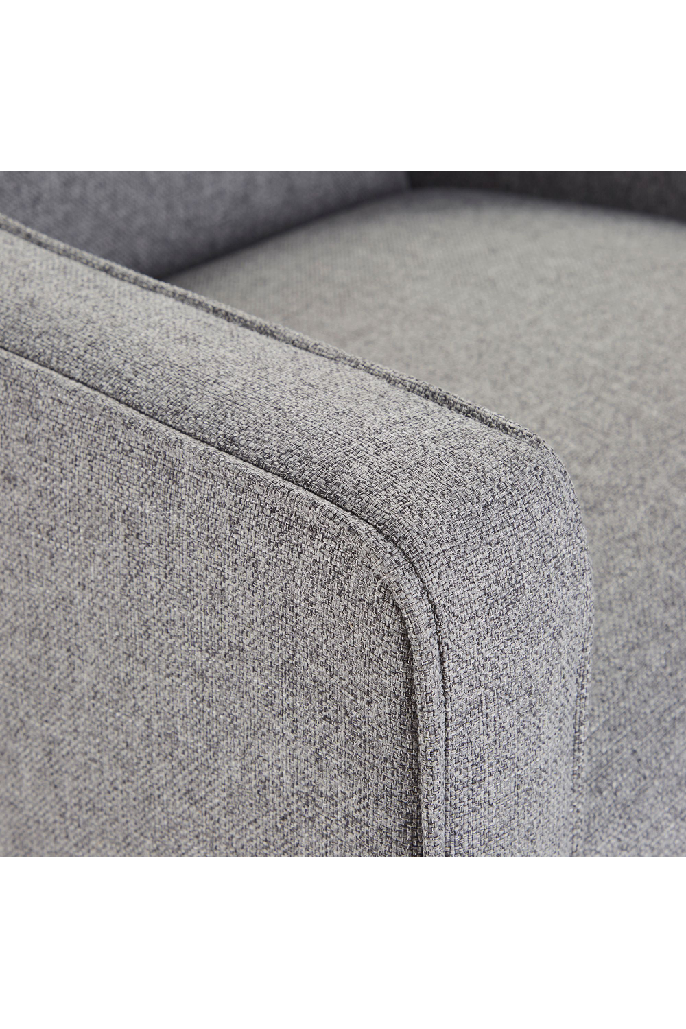 Gray Upholstery Curved Arms Chair | Andrew Martin Finbar | Woodfurniture.com