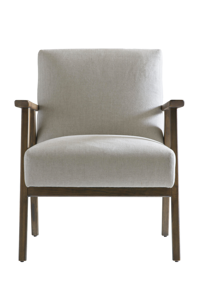 Cream Upholstered Linen Armchair | Andrew Martin Rory | Woodfurniture.com