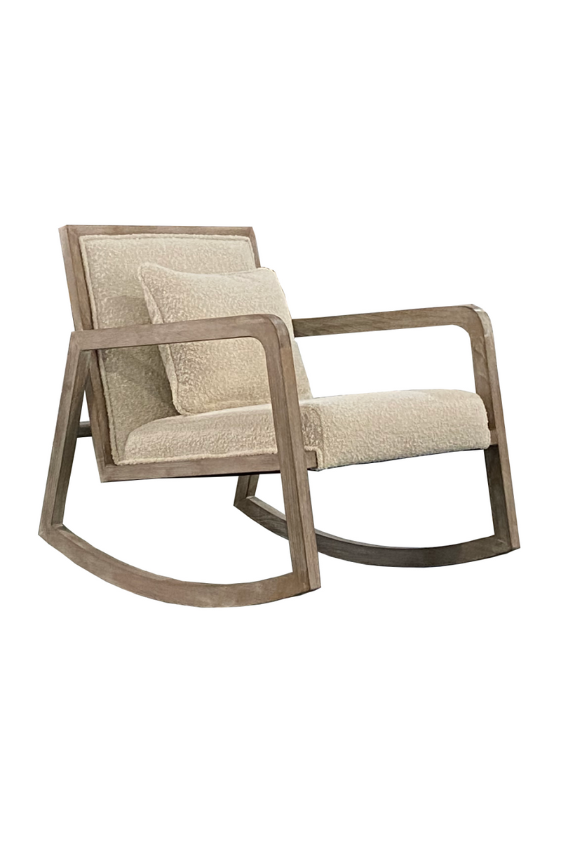 Cream Bouclé Rocking Chair | Andrew Martin Jed | Woodfurniture.com