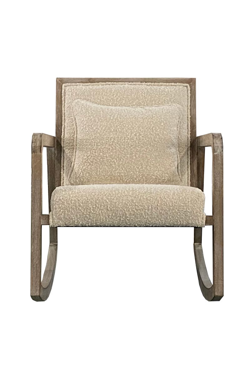 Cream Bouclé Rocking Chair | Andrew Martin Jed | Woodfurniture.com