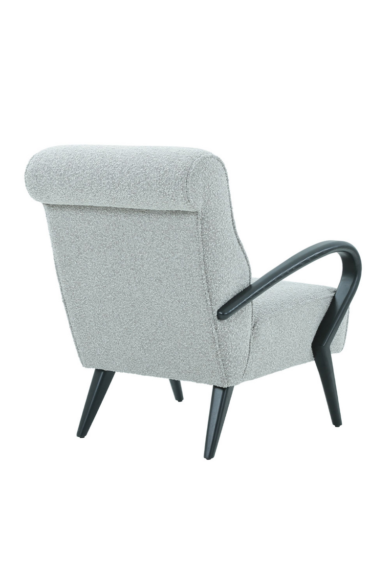 Gray Boucle Upholstered Armchair | Andrew Martin Aries | Woodfurniture.com