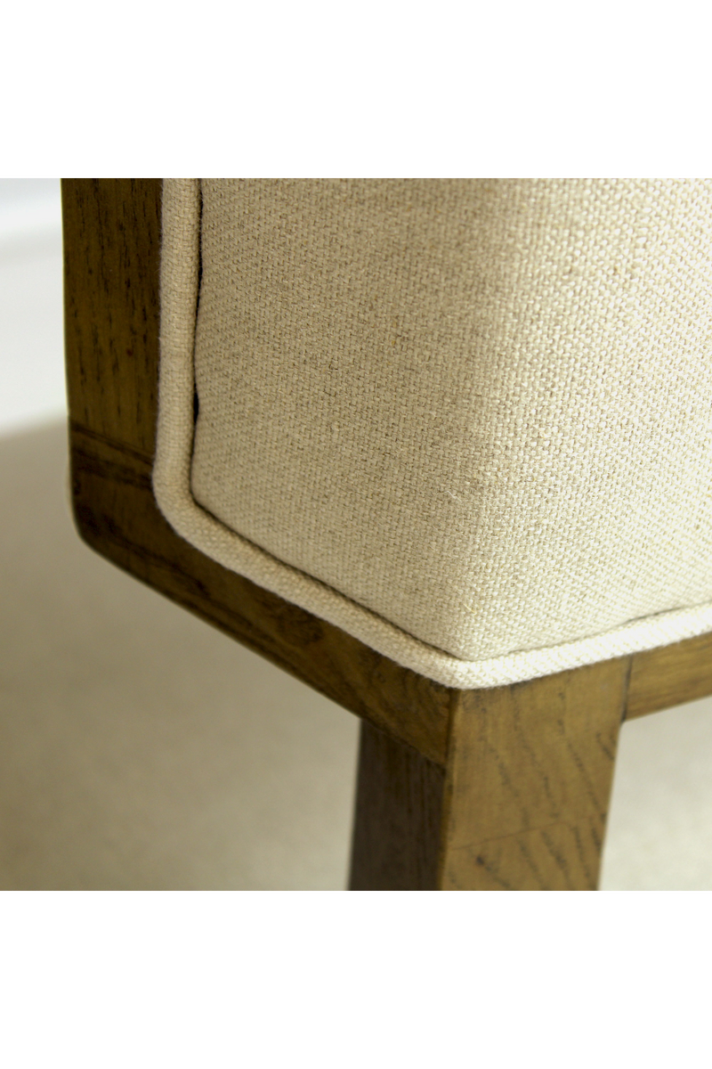 Cream Linen Upholstered Dining Chair | Andrew Martin Hayley | Woodfurniture.com