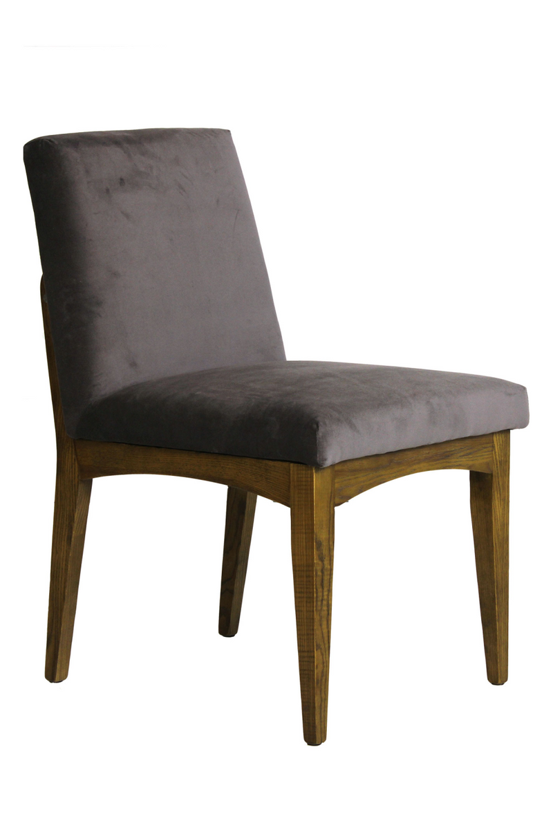 Gray Velvet Upholstered Dining Chair | Andrew Martin Zoe | Woodfurniture.com
