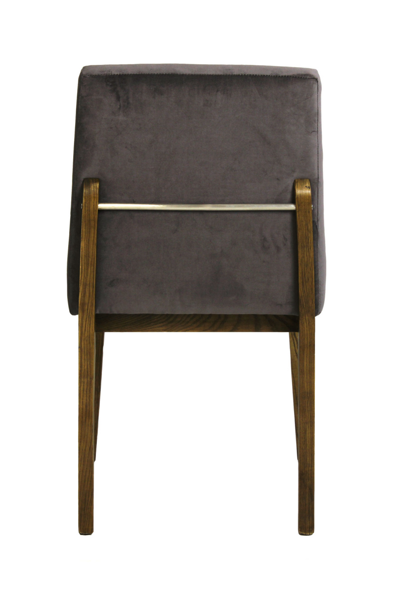 Gray Velvet Upholstered Dining Chair | Andrew Martin Zoe | Woodfurniture.com