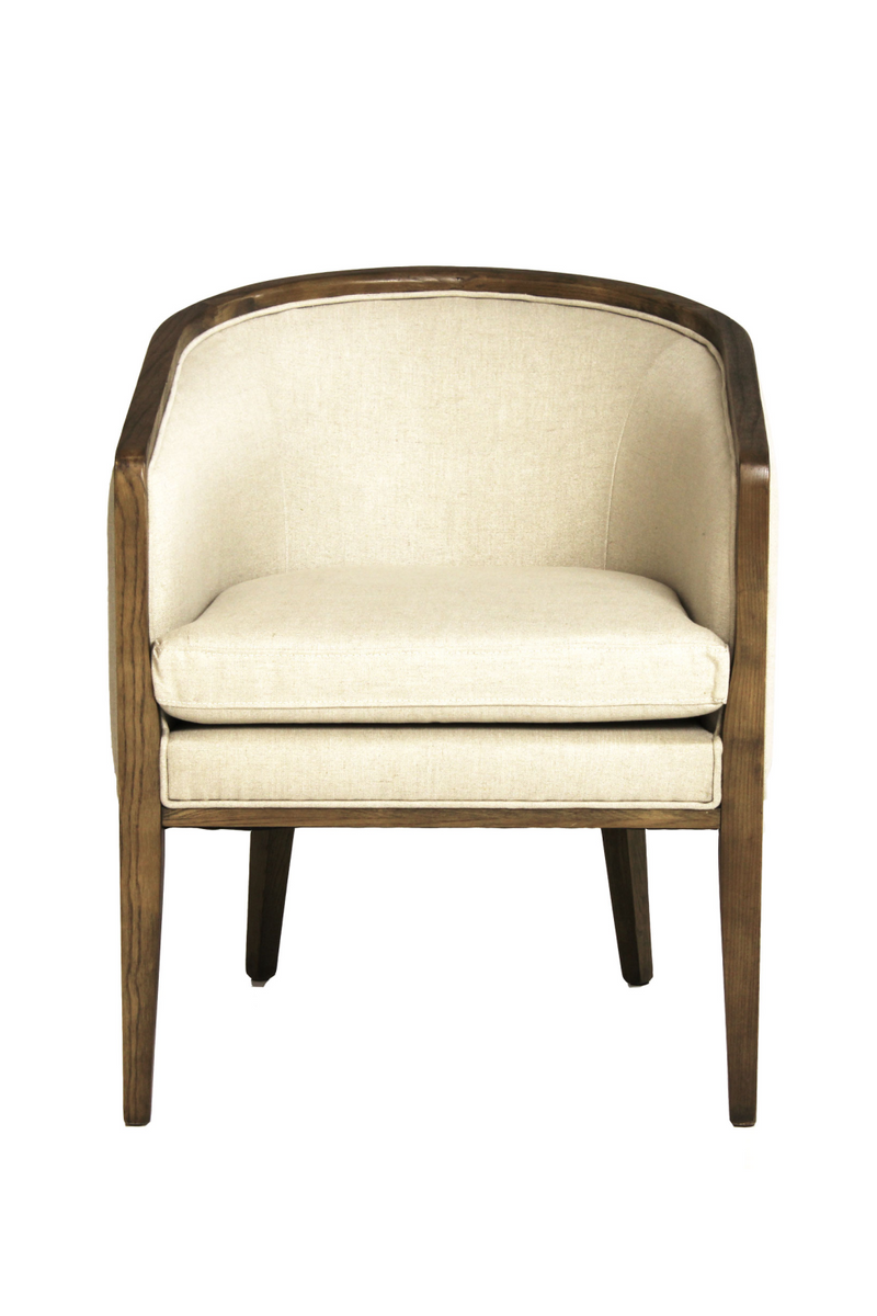 Mid-Century Upholstered Barrel Chair | Andrew Martin | Woodfurniture.com