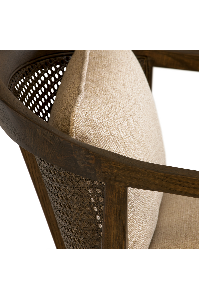 Dark Wooden Frame Cushioned Armchair | Andrew Martin Celine | Woodfurniture.com