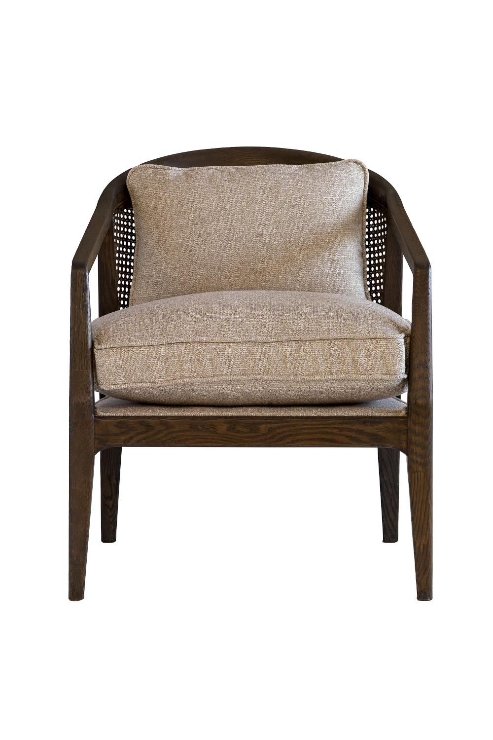 Dark Wooden Frame Cushioned Armchair | Andrew Martin Celine | Woodfurniture.com