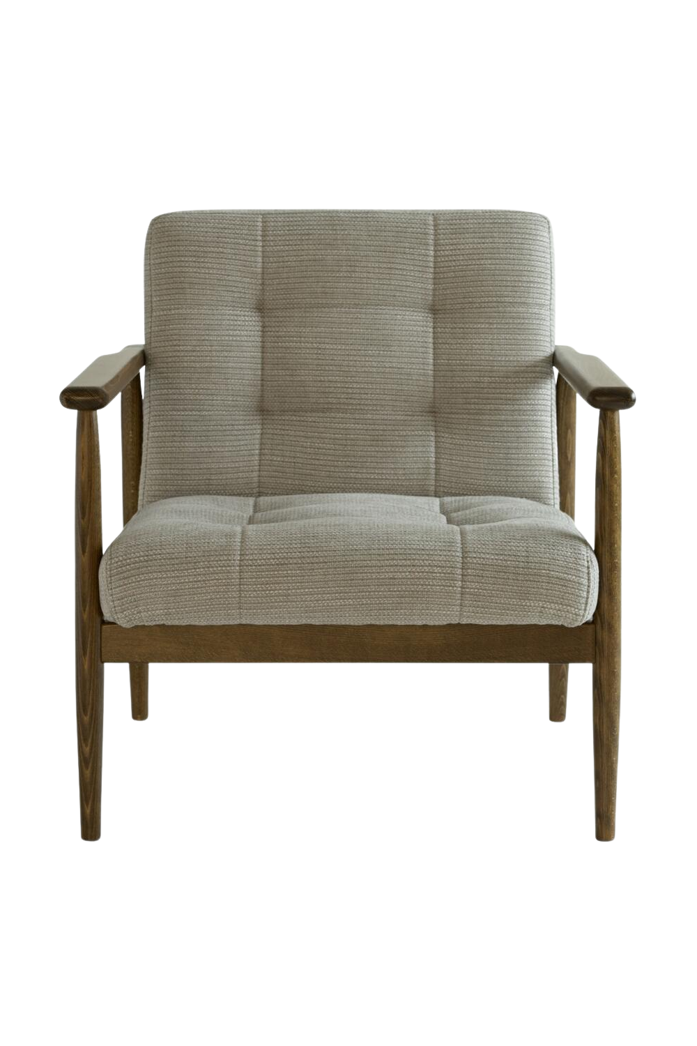 Gray Linen Weave Lounge Armchair | Andrew Martin Roman | Woodfurniture.com