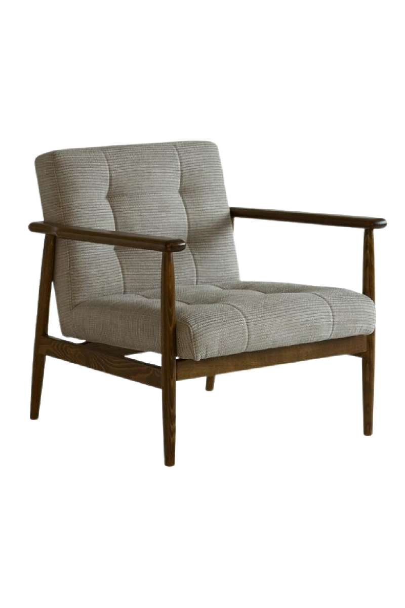 Gray Linen Weave Lounge Armchair | Andrew Martin Roman | Woodfurniture.com