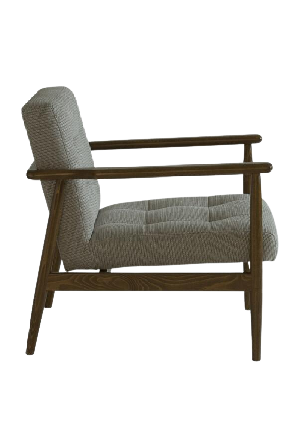 Gray Linen Weave Lounge Armchair | Andrew Martin Roman | Woodfurniture.com