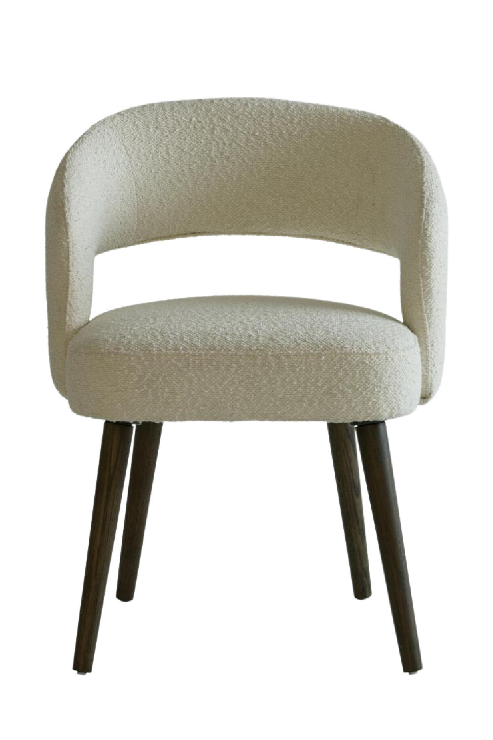 White Bouclé Dining Chair | Andrew Martin Franco | Woodfurniture.com