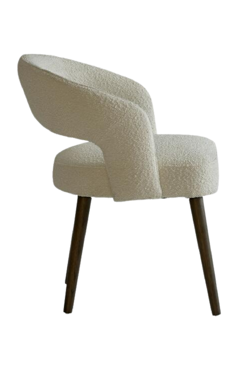 White Bouclé Dining Chair | Andrew Martin Franco | Woodfurniture.com