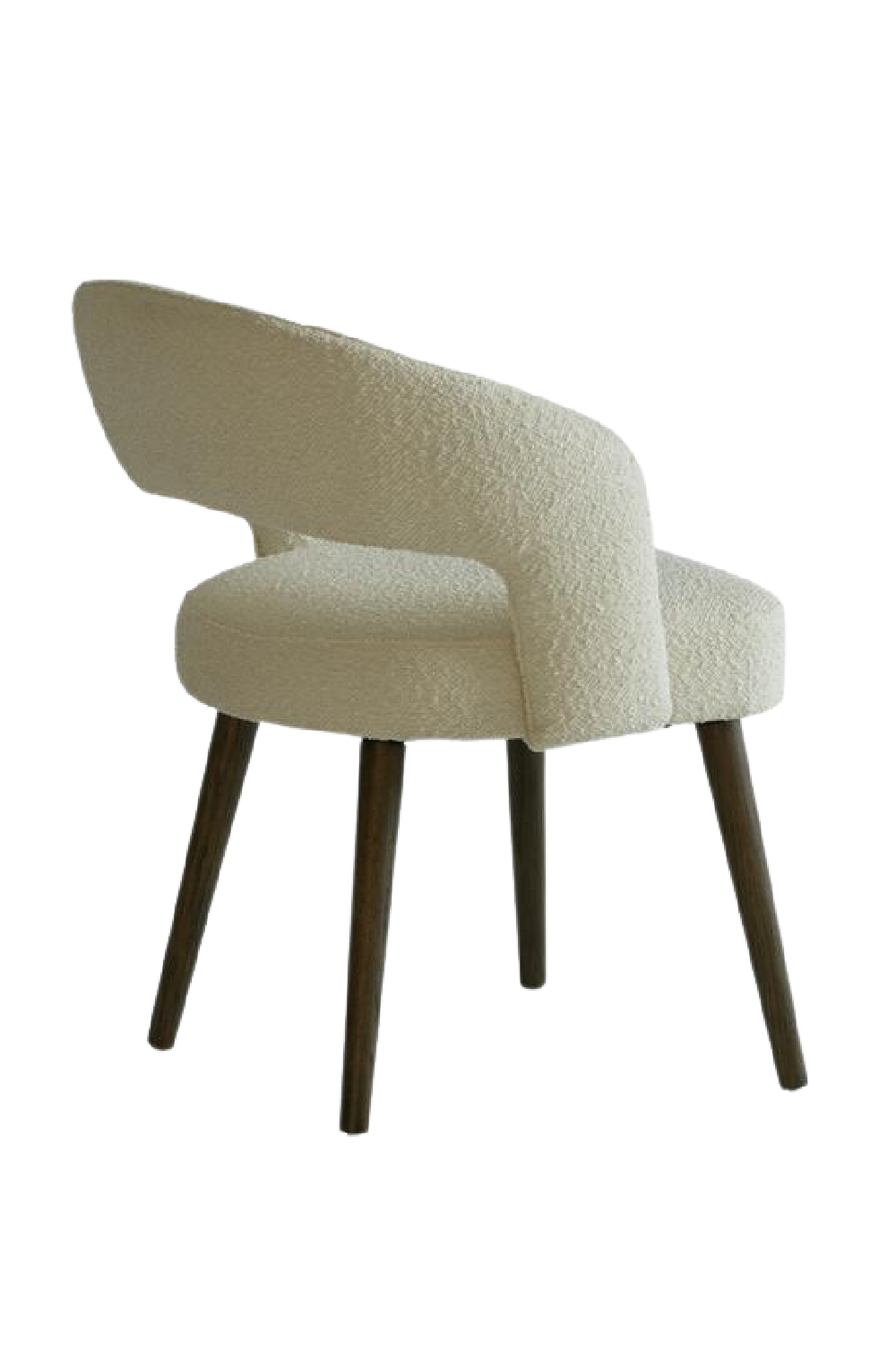 White Bouclé Dining Chair | Andrew Martin Franco | Woodfurniture.com