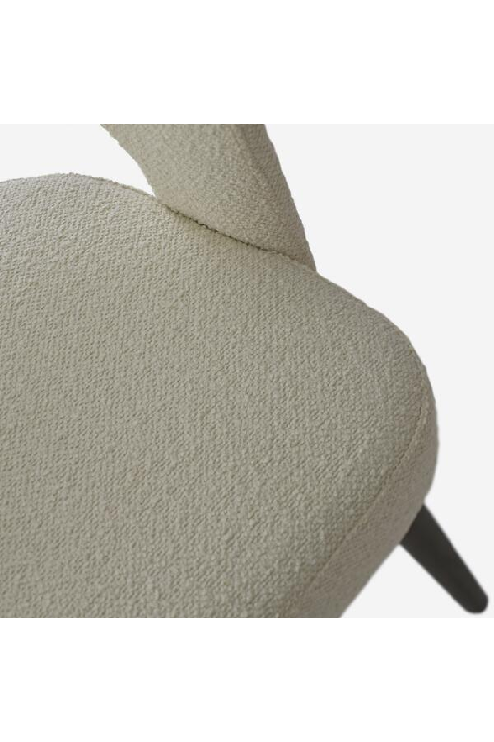 White Bouclé Dining Chair | Andrew Martin Franco | Woodfurniture.com