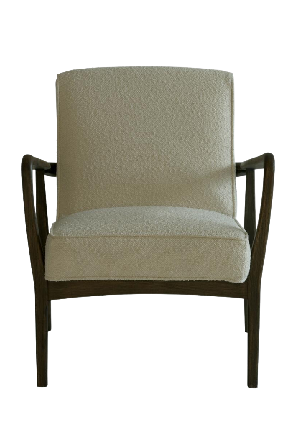 White Bouclé Occasional Armchair | Andrew Martin Dario | Woodfurniture.com