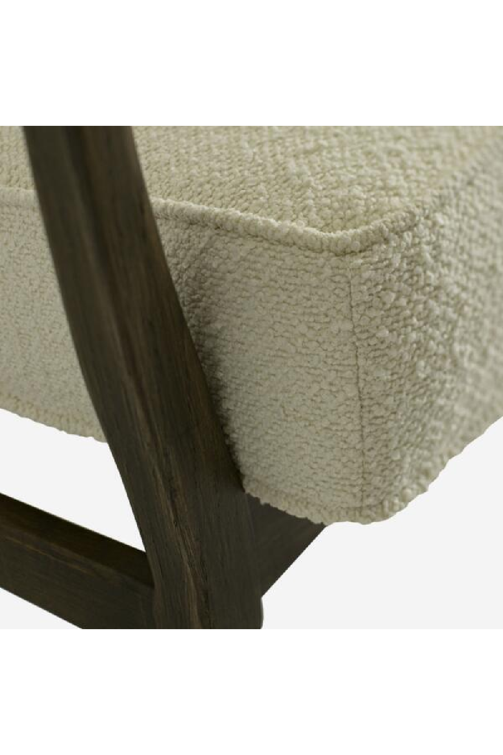 White Bouclé Occasional Armchair | Andrew Martin Dario | Woodfurniture.com