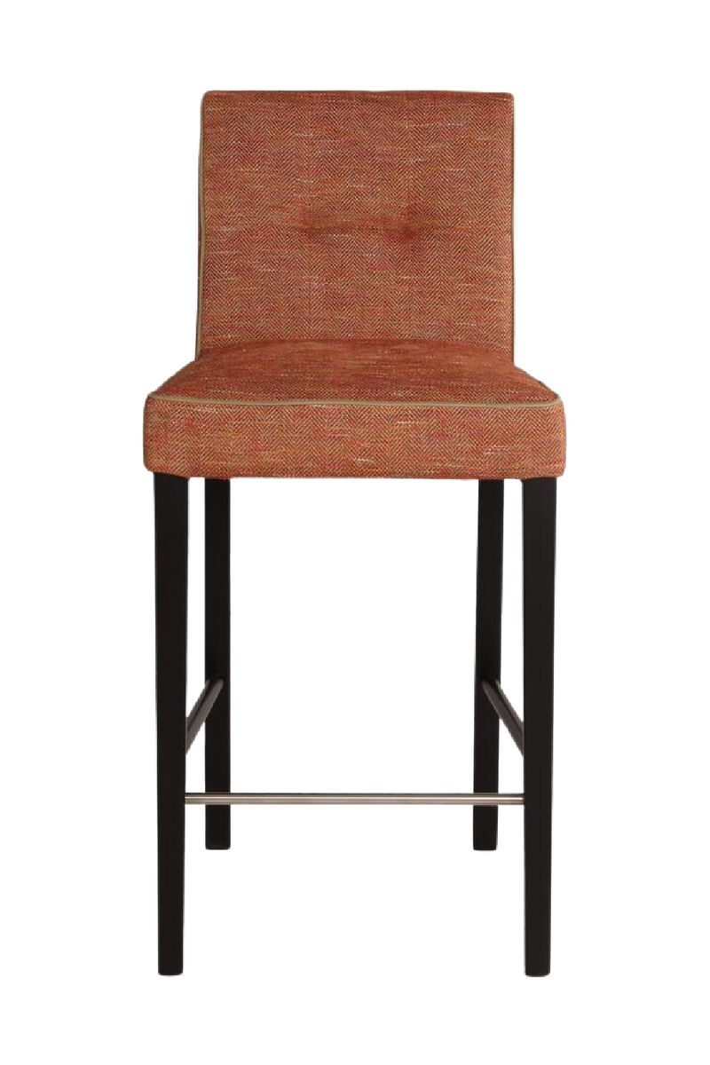 Orange Fabric Upholstered Bar Stool | Andrew Martin Kaia | Woodfurniture.com
