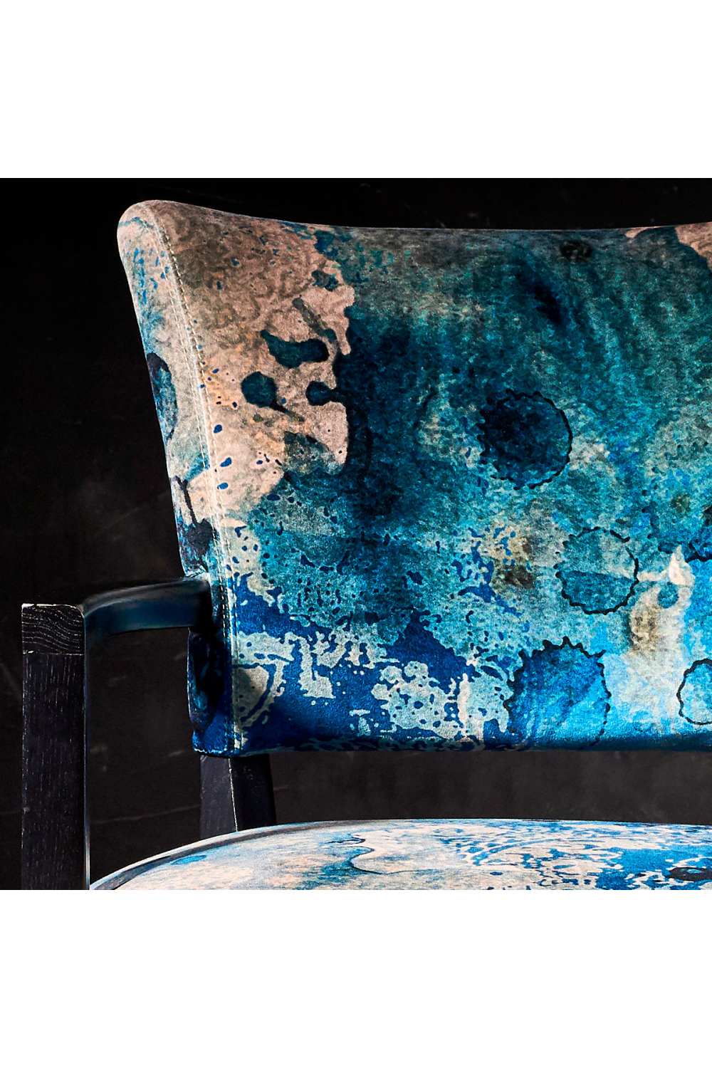 Printed Velvet Dining Armchair | Andrew Martin Mimi | Woodfurniture.com