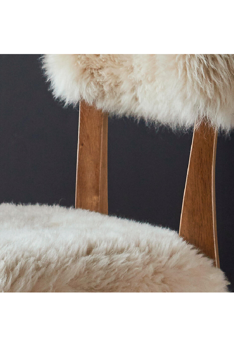 Sheepskin Upholstered Dining Chair | Andrew Martin Cabin | Woodfurniture.com