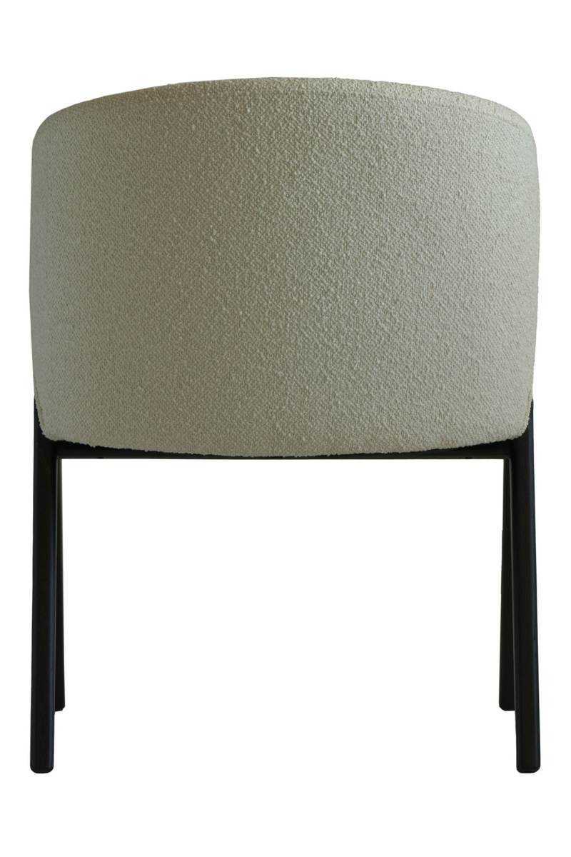 Off-White Bouclé Dining Chair | Andrew Martin Ciri | Woodfurniture.com