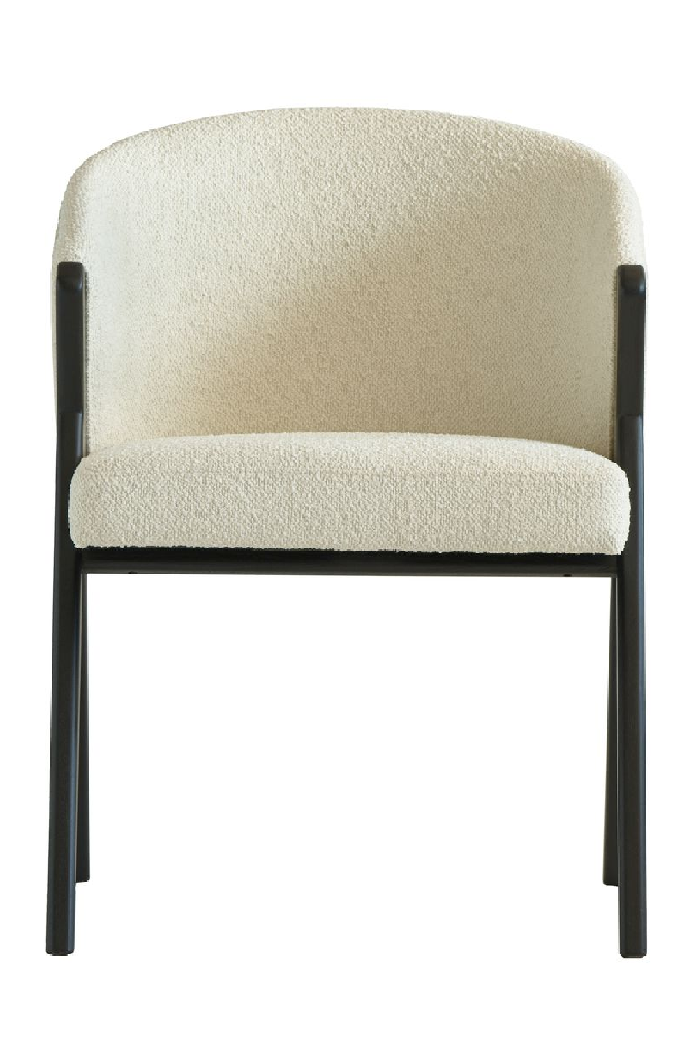 Off-White Bouclé Dining Chair | Andrew Martin Ciri | Woodfurniture.com