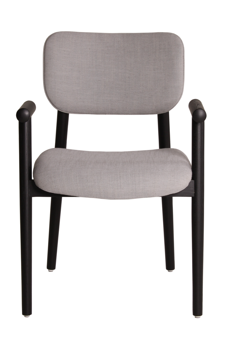Gray Linen Dining Chair | Andrew Martin Moto | Woodfurniture.com