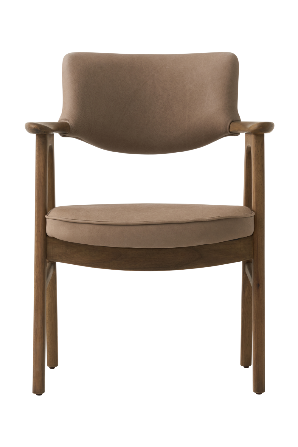 Taupe Leather Dining Chair | Andrew Martin Rutter | Woodfurniture.com