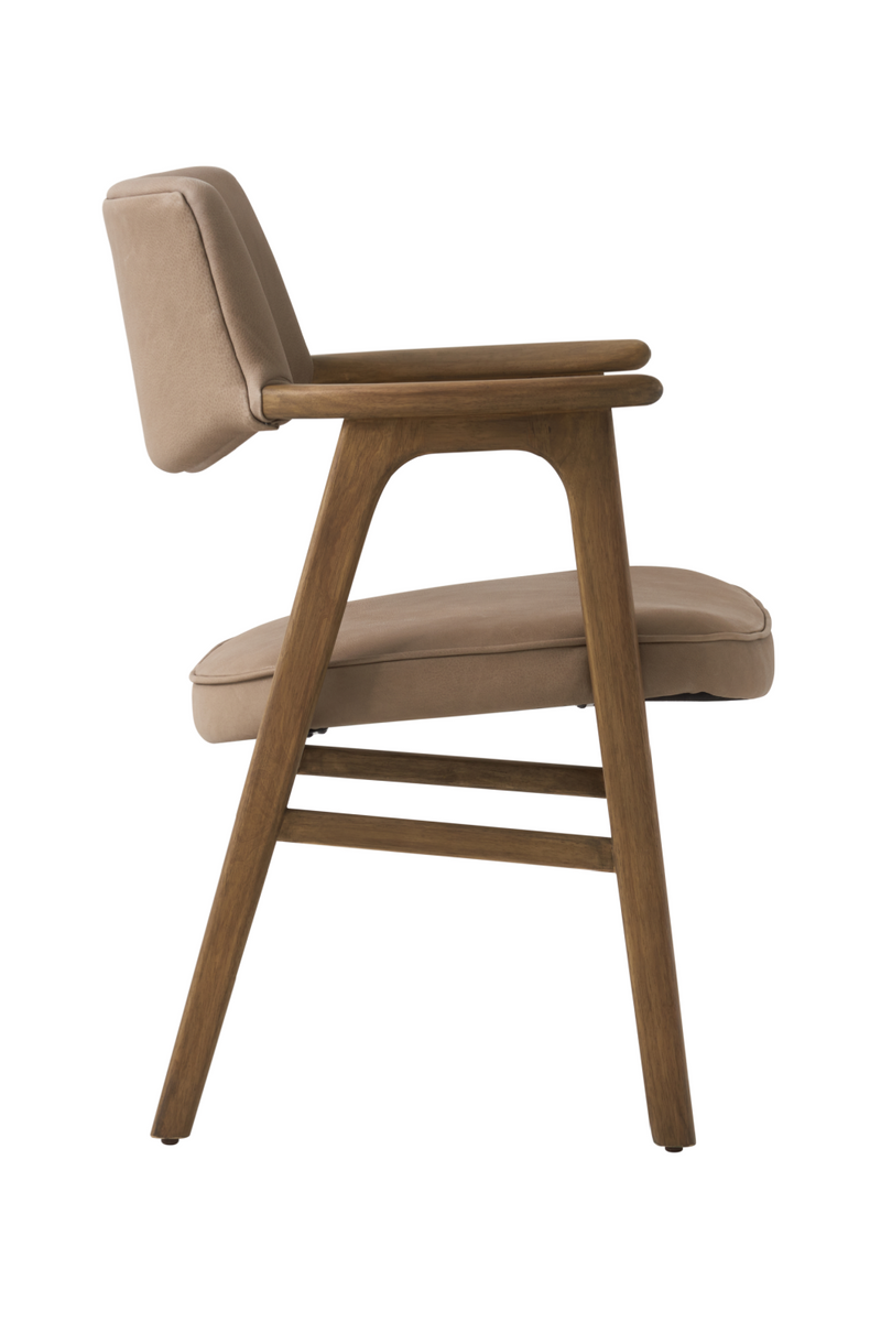 Taupe Leather Dining Chair | Andrew Martin Rutter | Woodfurniture.com