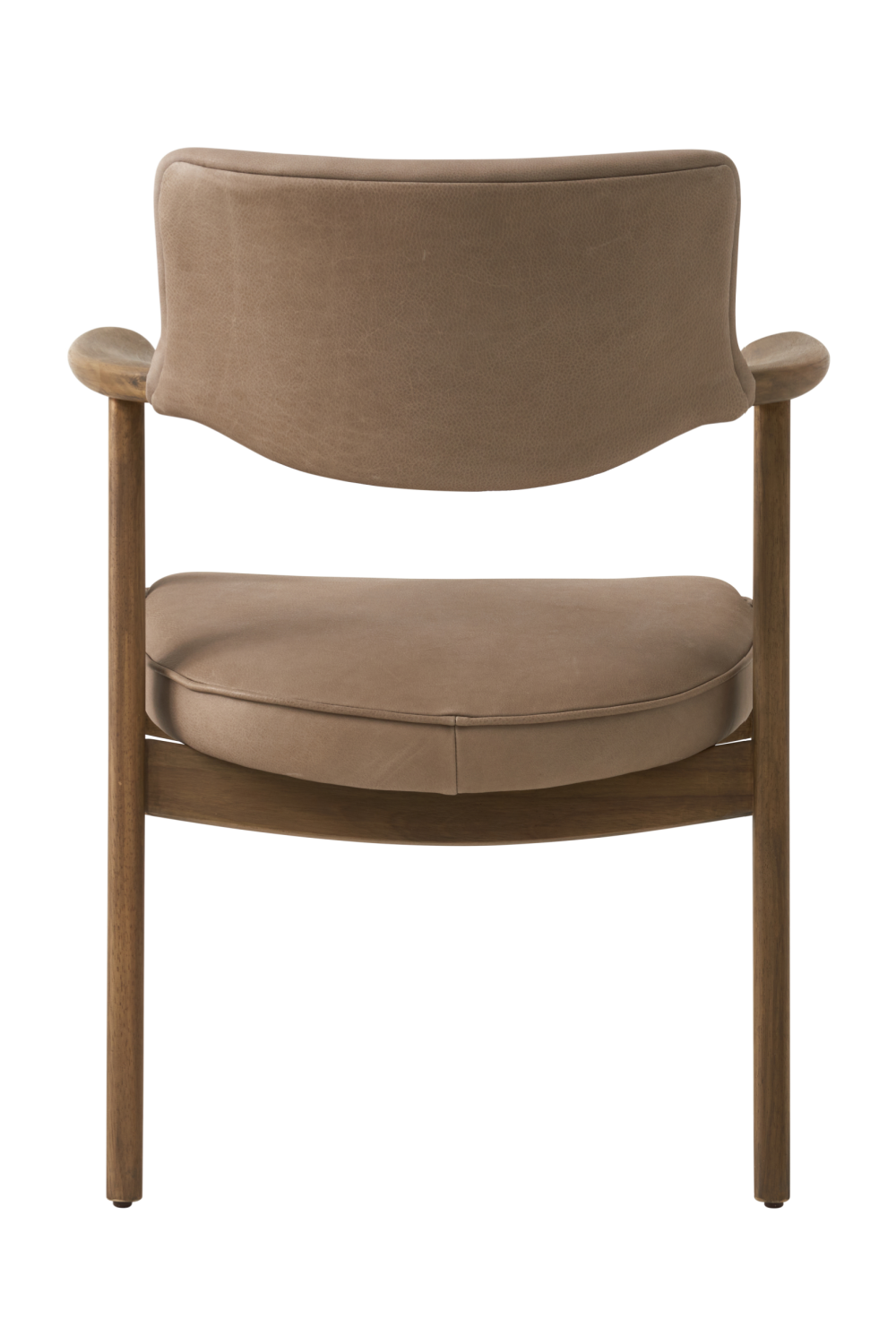 Taupe Leather Dining Chair | Andrew Martin Rutter | Woodfurniture.com