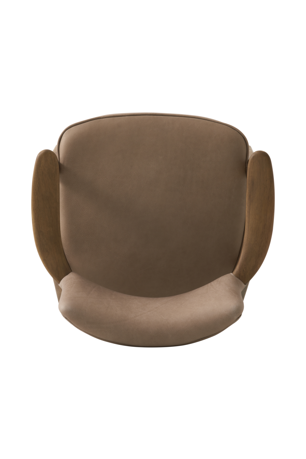 Taupe Leather Dining Chair | Andrew Martin Rutter | Woodfurniture.com