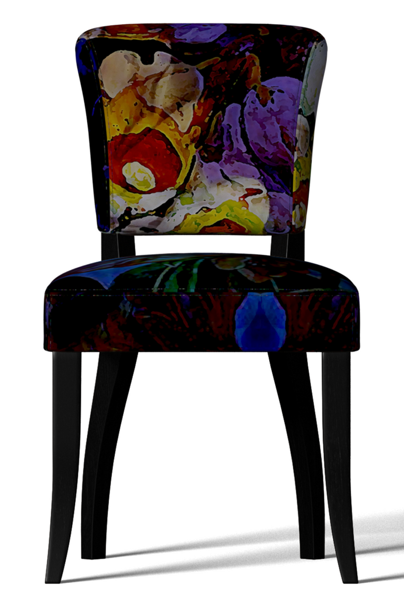 Printed Velvet Dining Chair | Andrew Martin Mimi | Woodfurniture.com