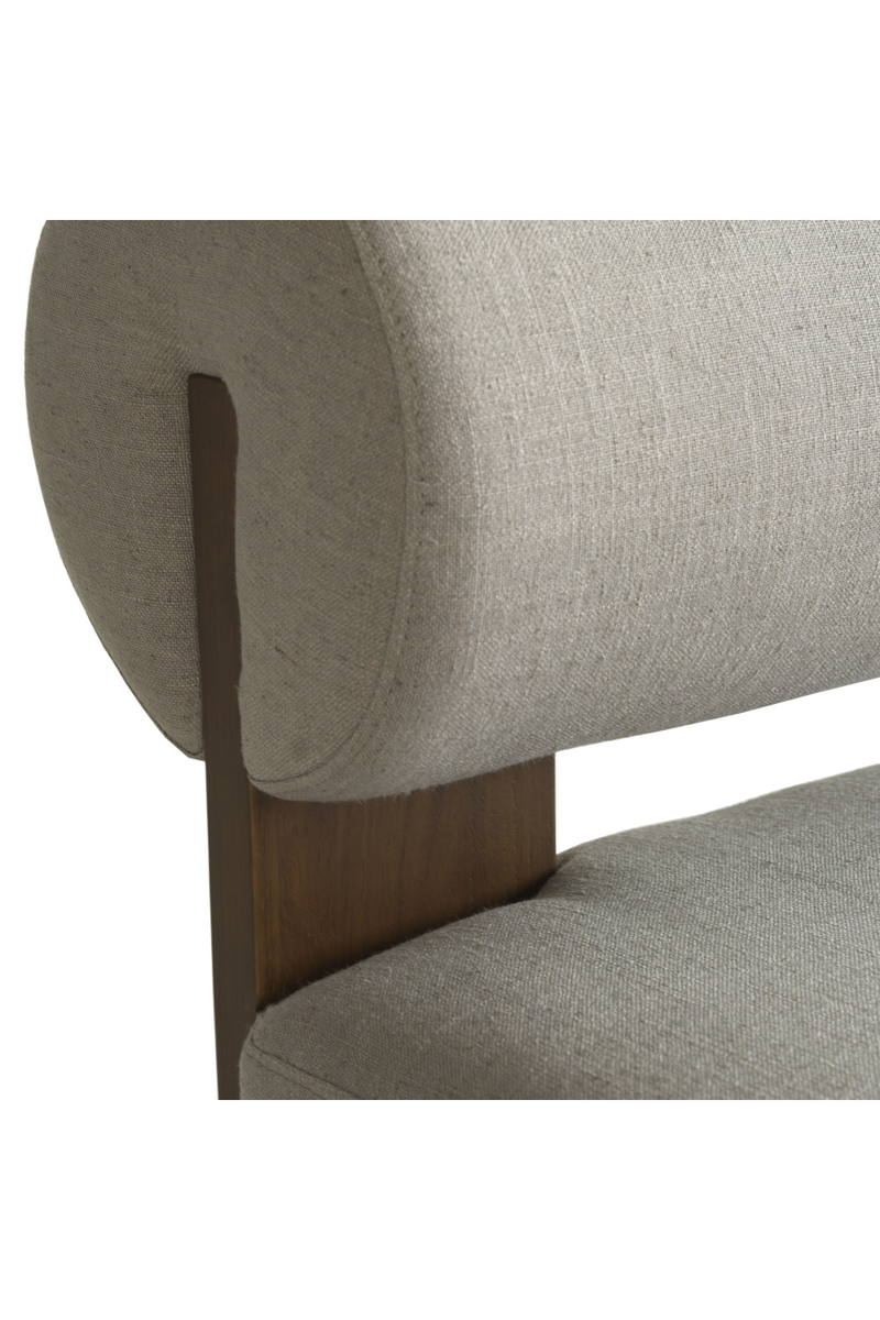 Gray Linen Occasional Chair | Andrew Martin Pello | Woodfurniture.com