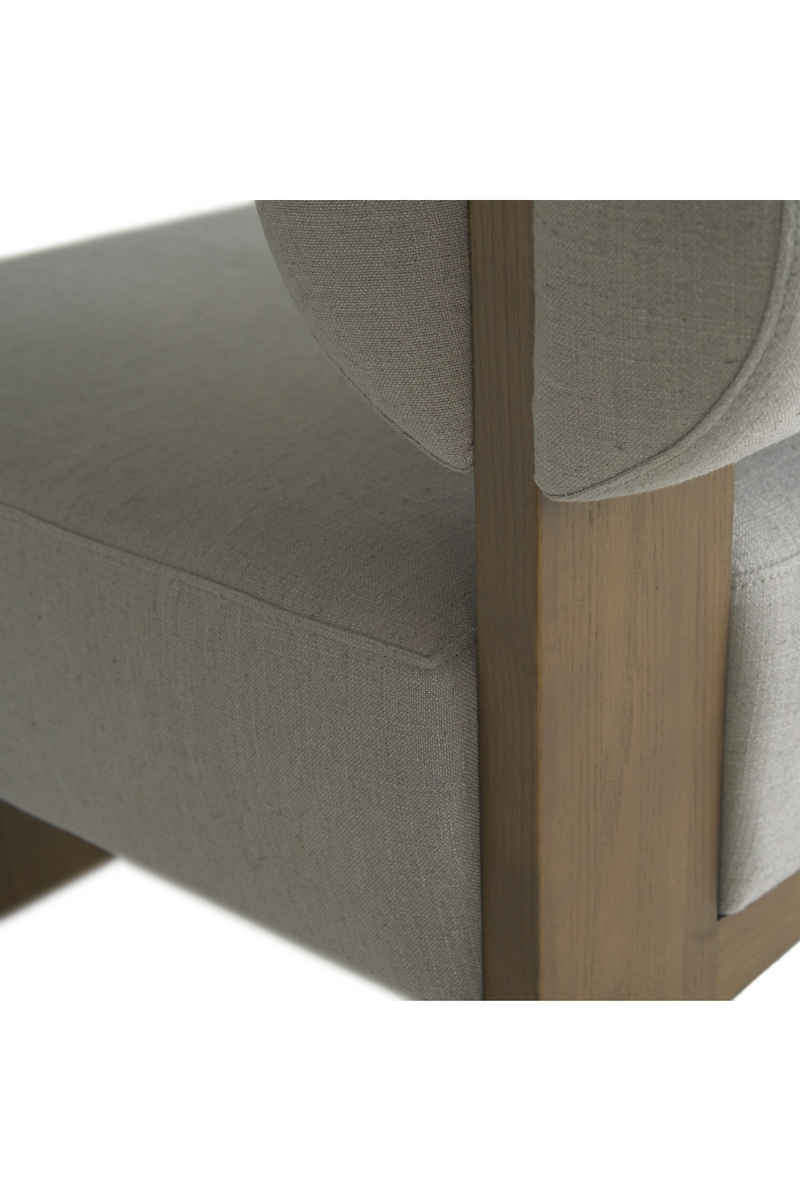 Gray Linen Occasional Chair | Andrew Martin Pello | Woodfurniture.com