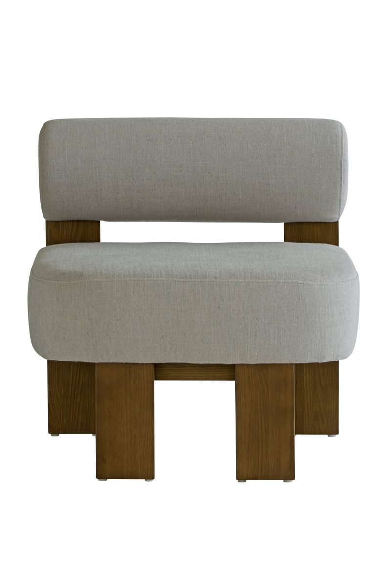 Gray Linen Occasional Chair | Andrew Martin Pello | Woodfurniture.com