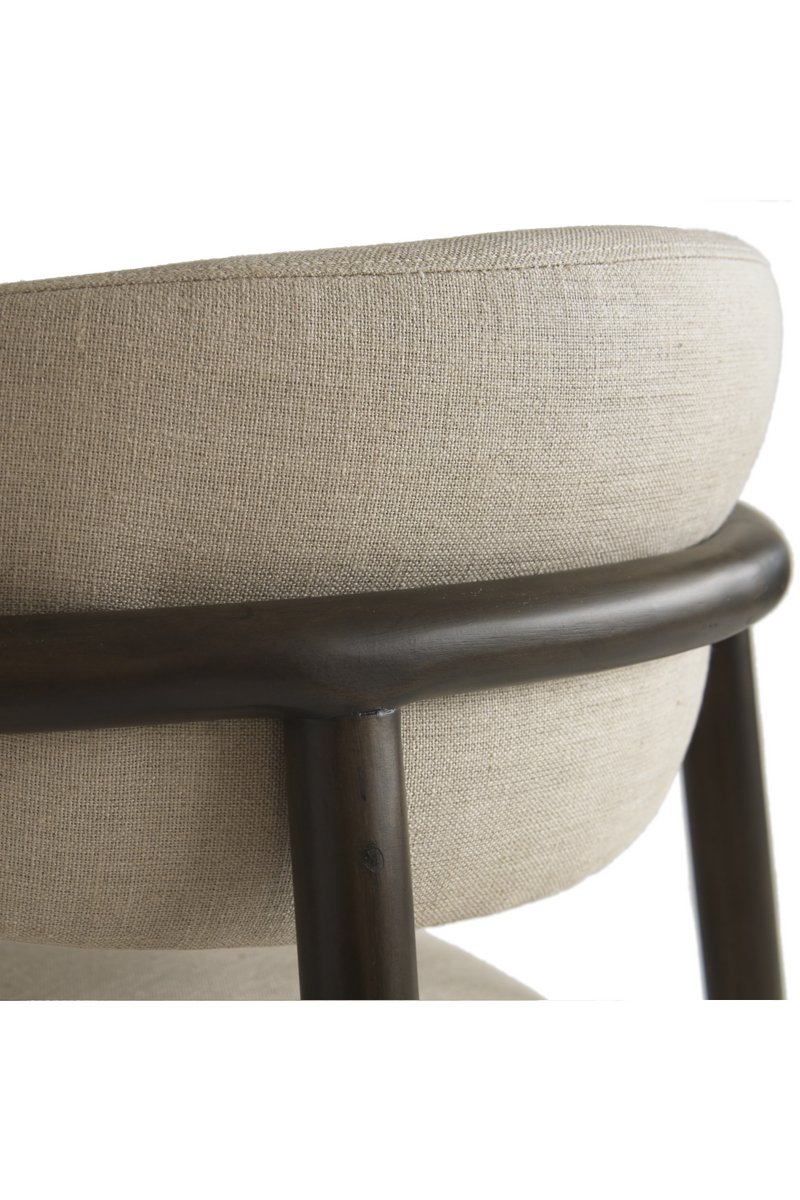 Light Brown Linen Dining Chair | Andrew Martin Kitty | Woodfurniture.com