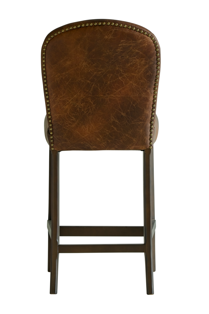 Brown Leather Bar Stool | Andrew Martin Nico |  Woodfurniture.com