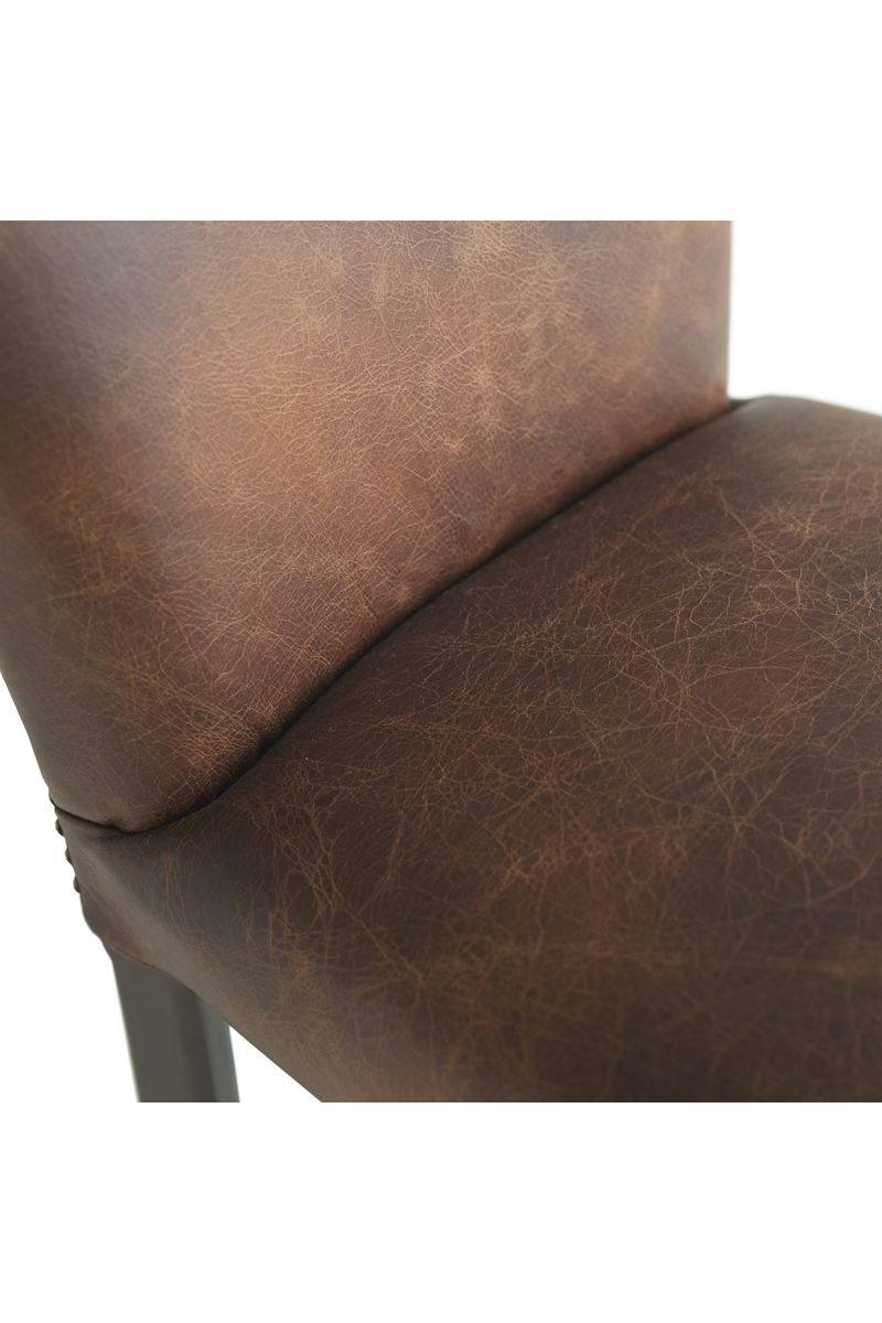 Brown Leather Bar Stool | Andrew Martin Nico |  Woodfurniture.com