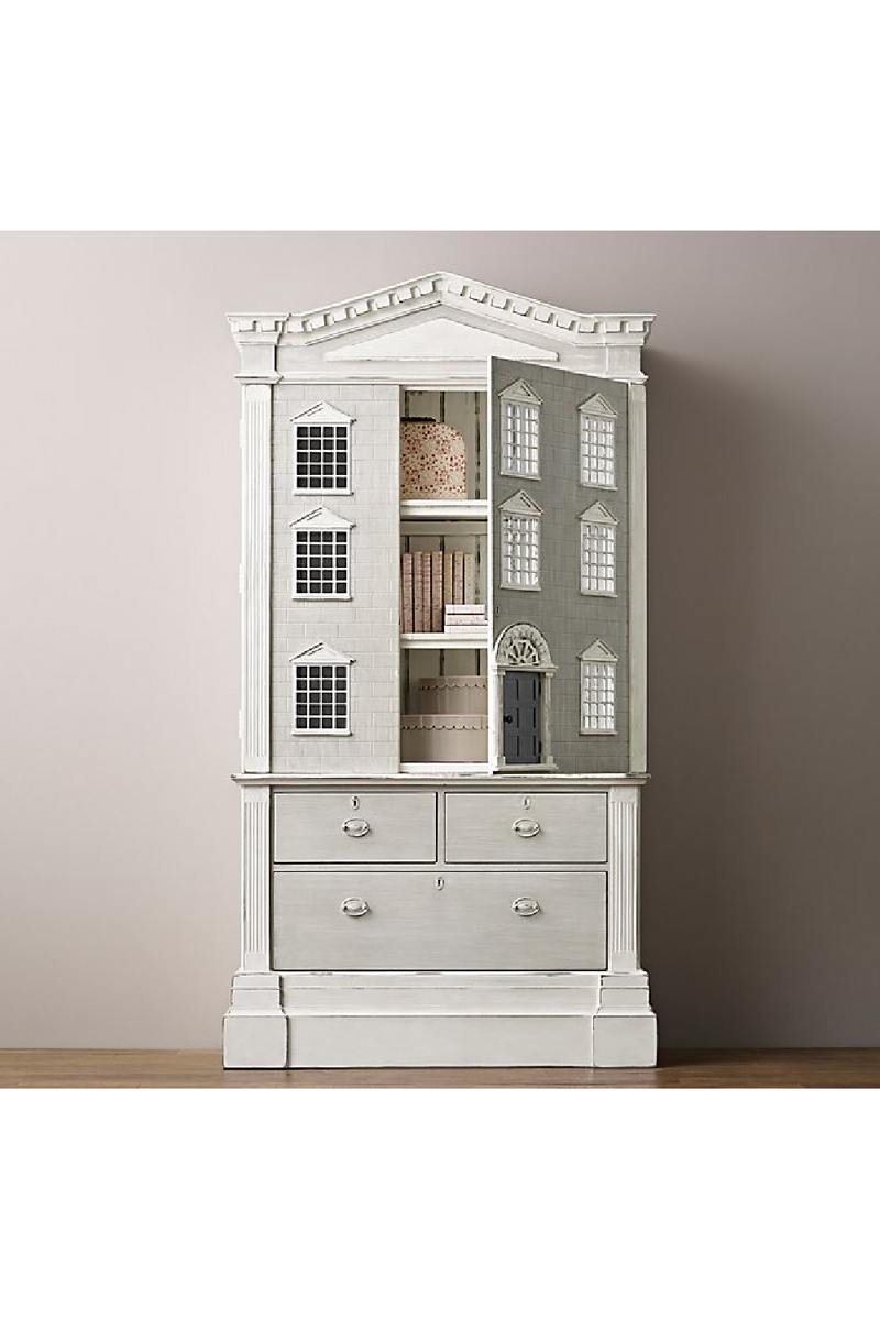 Gray Neoclassical Wooden Cabinet | Andrew Martin Dolls House | Woodfurniture.com