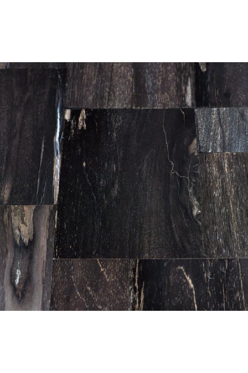 Black Petrified Wood Console Table | Andrew Martin Raife | Woodfurniture.com