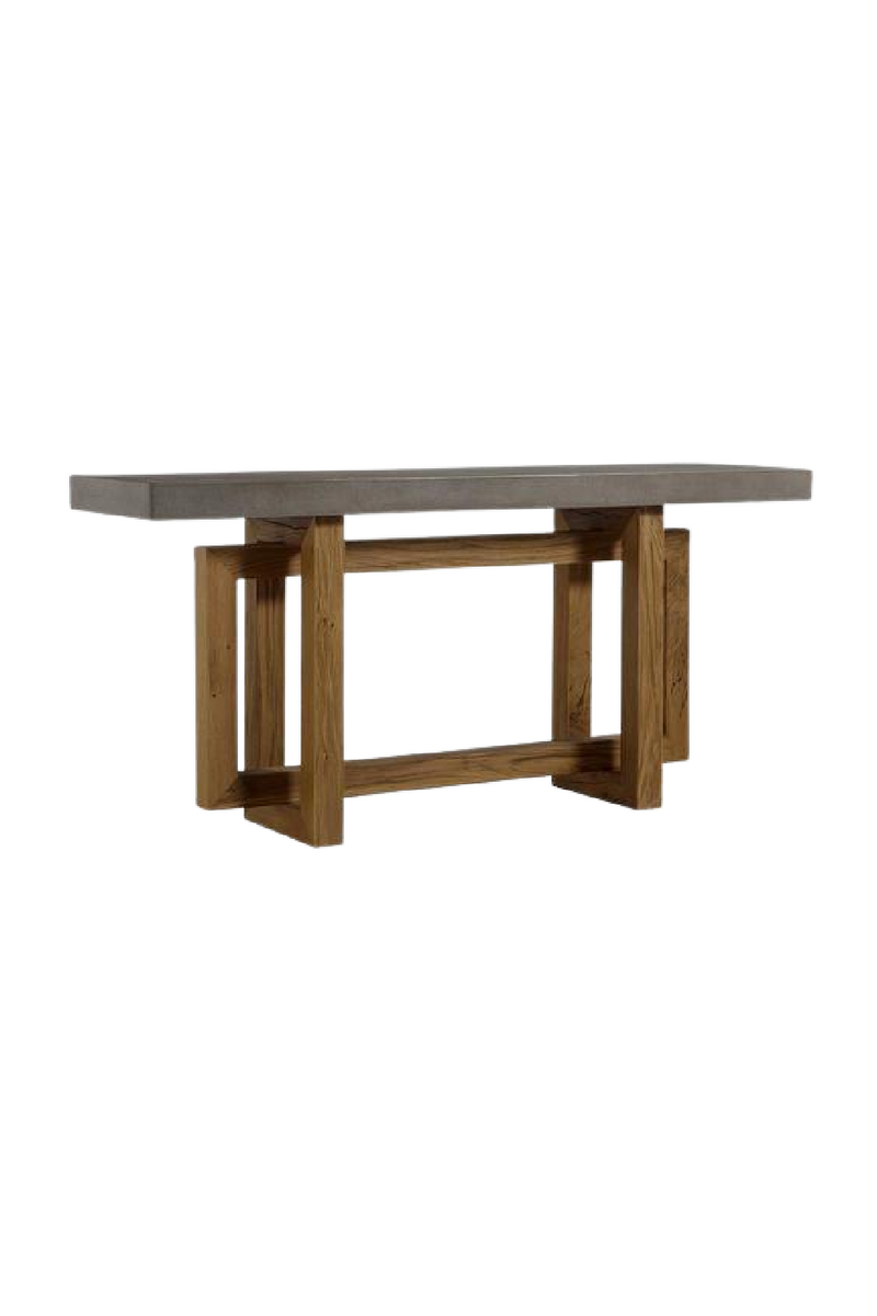 Polished Concrete Top Wooden Console Table S | Andrew | Woodfurniture.com