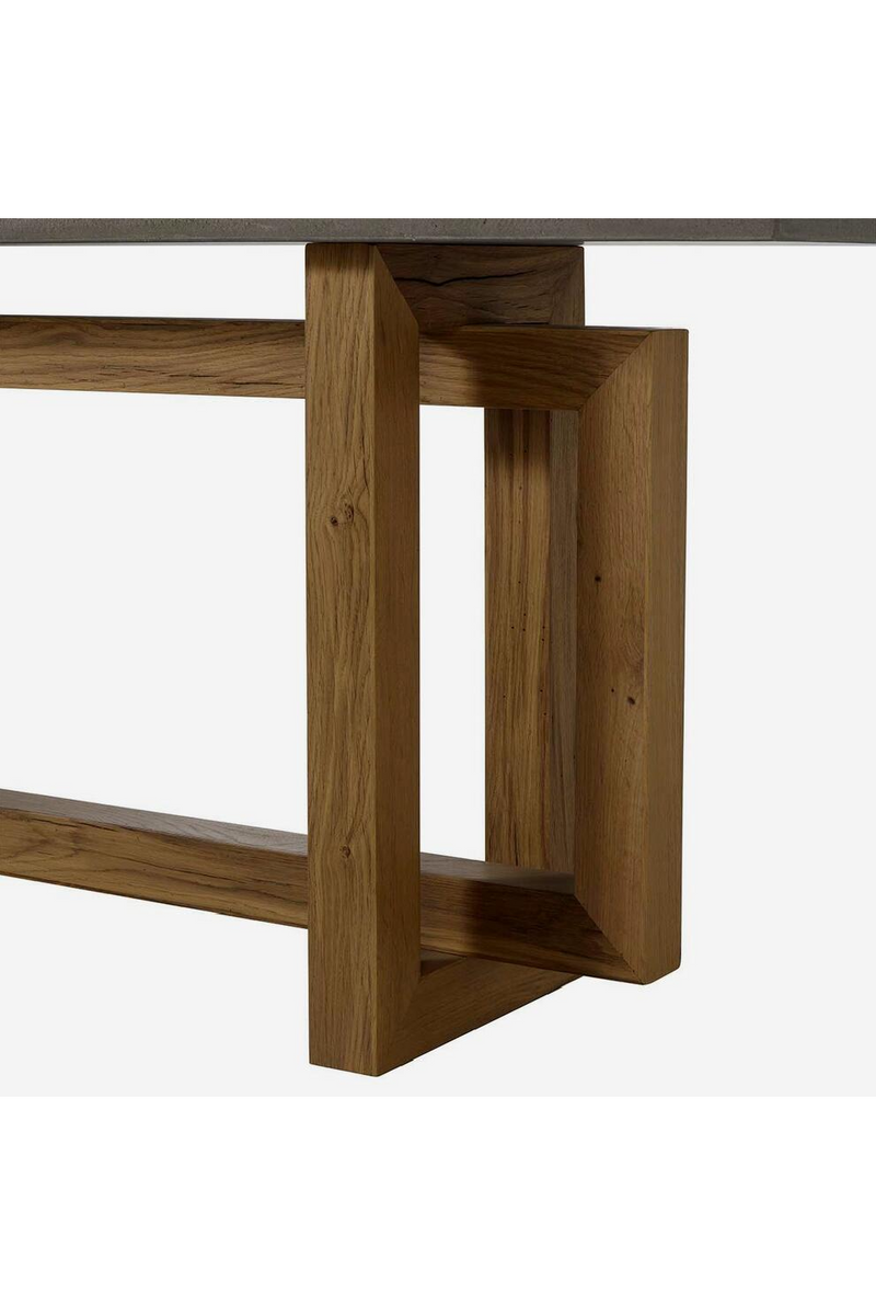 Polished Concrete Top Wooden Console Table S | Andrew | Woodfurniture.com
