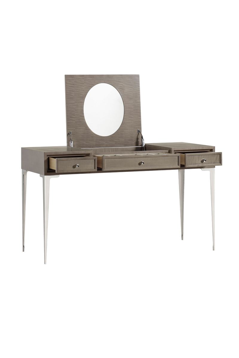 Mink Contemporary Dressing Table with Mirror | Andrew Martin | Woodfurniture.com