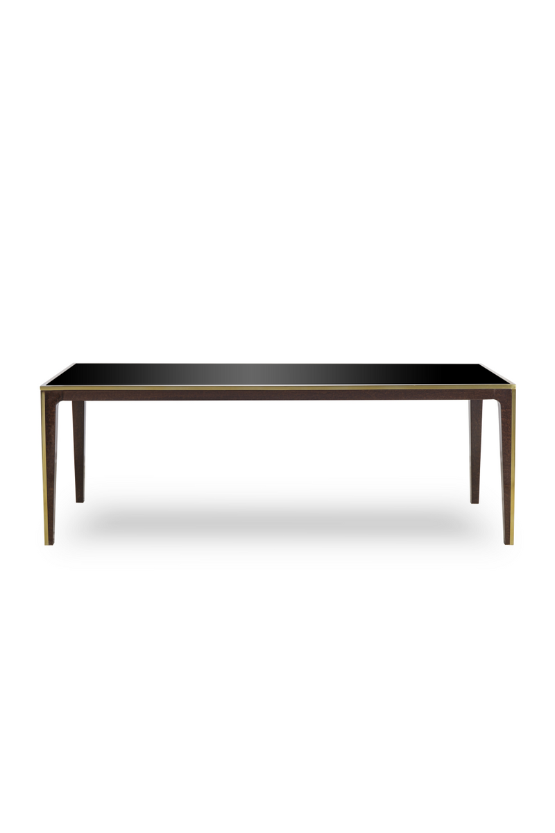 Beech Dining Table with Glass Top | Andrew Martin Silhouette | Woodfurniture.com